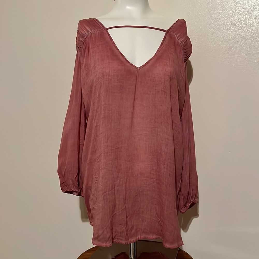 Young Fabulous & Broke blouse with V in front and back